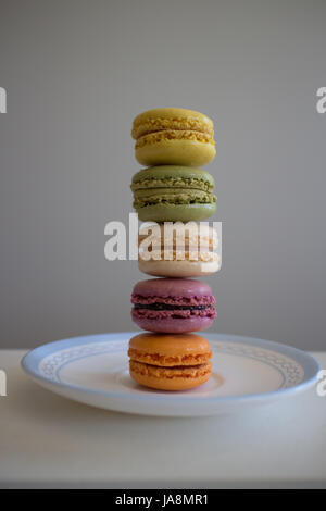 Ein Stapel von französische macarons Stockfoto