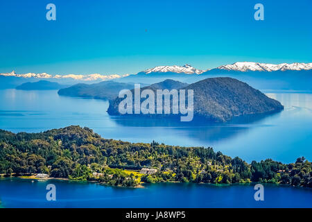 Herrlichem Blick auf Lake District aus Sicht auf Cerro Campanario, Argentinien Stockfoto