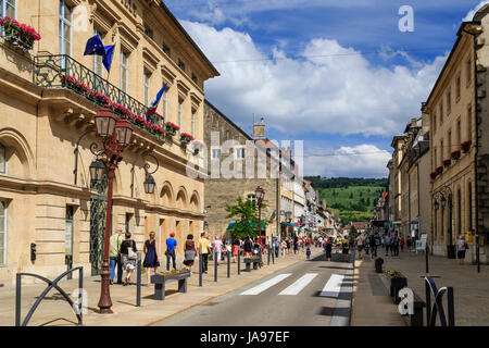 Frankreich, Franche Comte, Pontarlier, Republique Straße Stockfoto