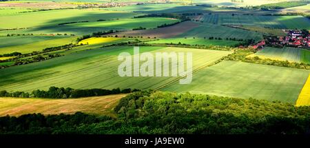 Landschaft von einem tschechischen Mittelgebirges. Stockfoto