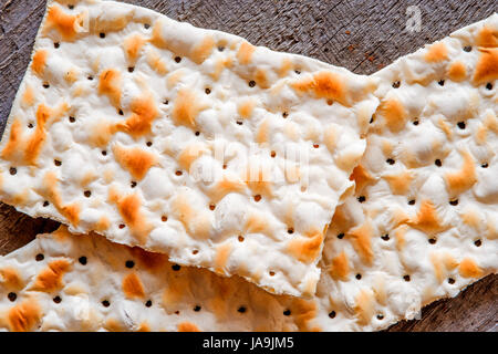 Matzen, ungesäuertes Brot Stockfoto