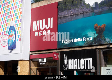 Muji-Geschäft in Mailand, Corso Buenos Aires, Italien Stockfoto