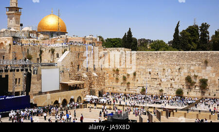 Westmauer oder Klagemauer oder Kotel in Jerusalem Stockfoto