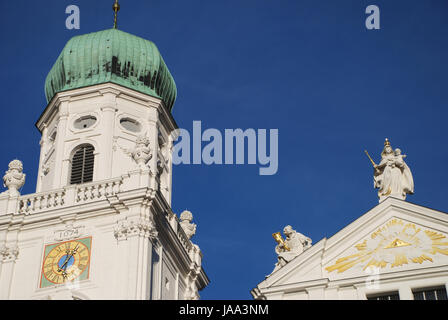 Turm, Kirche, Kathedrale, Barock, Bayern, katholisch, Kirchturm, Turm, Religion, Stockfoto