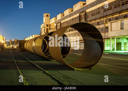 Mare Insel Conduit Infrastrukturänderungen. Mare Island befindet sich in Vallejo, Kalifornien, die einst die größte Werft an der Westküste. Stockfoto