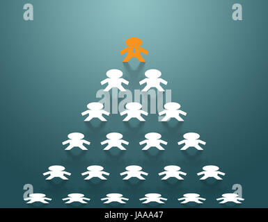 Abheben von der Masse, Leadership-Konzept Stockfoto