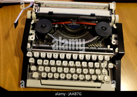 Bedienungsanleitung portable Schreibmaschine Canterbury Kent uk Juni 2017 Stockfoto