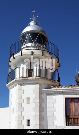 Der Leuchtturm, Peniscola, Castellon, Spanien Stockfoto