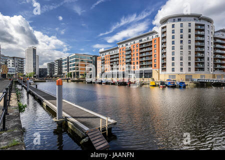 Leeds Dock früher Clarence Dock im Zentrum von Leeds Stockfoto