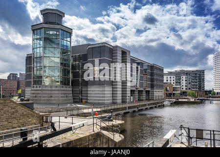 Leeds Dock arbeite Clarence Dock im Zentrum von Leeds Stockfoto