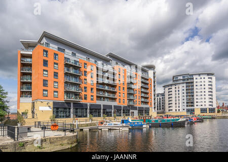 Leeds Dock früher Clarence Dock im Zentrum von Leeds Stockfoto