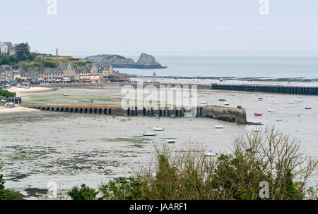 Auster Hauptstadt Cancale in Bretagne, Frankreich Stockfoto