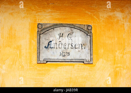 Odense, Hans Christian Anderson Elternhaus und Museum anmelden, Dänemark, Stockfoto