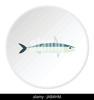 Roch Fisch-Symbol. Flache Darstellung der roch Fisch Vektor Icon für web Stock Vektor