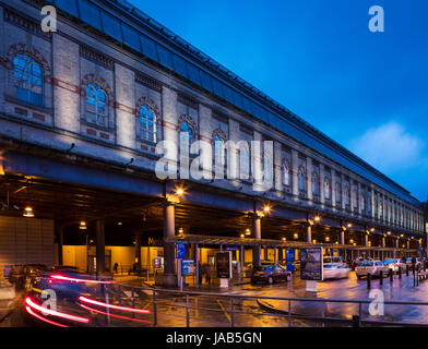 Die Außenseite des Manchester Piccadilly Bahnhof Stockfoto