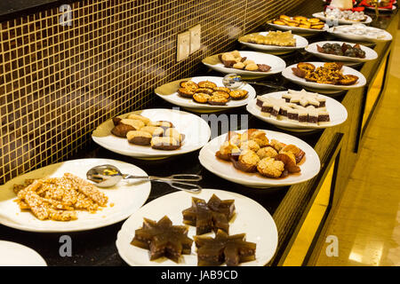 Yangshuo, China.  Hotel Buffet Frühstück. Stockfoto