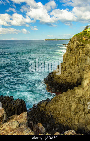 Ansichten der Minnamurra River Eingang, Punkt und Stack-Insel Stockfoto