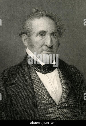 Antike c1860 Gravur, Thomas Benton. Thomas Hart Benton (1782 – 1858) war ein US-Senator aus Missouri und ein überzeugter Verfechter der Westexpansion der Vereinigten Staaten. QUELLE: ORIGINAL GRAVUR. Stockfoto