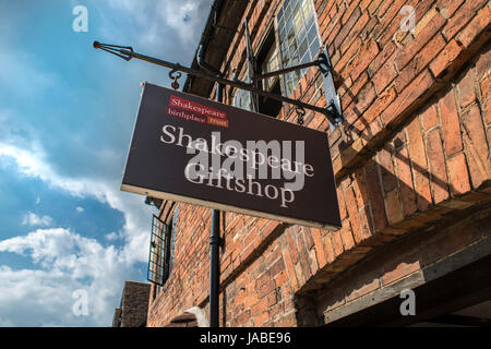 Shakespeare-Geschenk-Shop - Stratford-upon-Avon Stockfoto