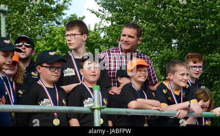 Holzlöffel International SEN-Rugby-Turnier in RFC Witney, Oxfordshire, Vereinigtes Königreich Stockfoto