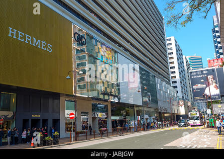 Der Canton Road in Tsim Sha Tsui, Hong Kong Stockfoto