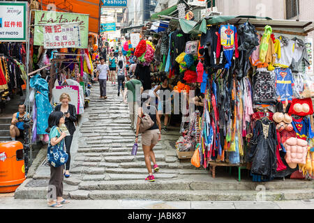 Stein Platte Street ist die berühmte Blick in Hong Kong Stockfoto