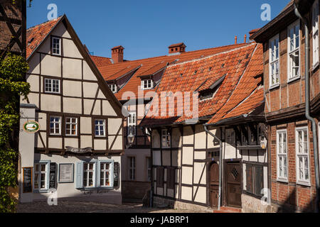 Historische Altstadt Quedlinburg Stockfoto