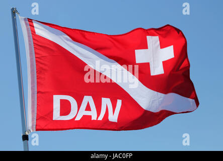 DAN divers Warnung Flagge Stockfoto