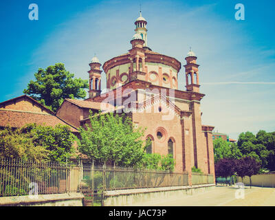 Jahrgang suchen Basilika Sant Eustorgio in Mailand, Italien Stockfoto