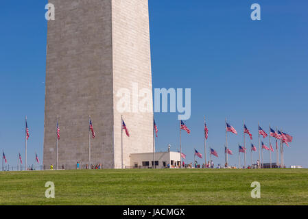 WASHINGTON, DC, USA - Washington Monument, an der National Mall. Stockfoto