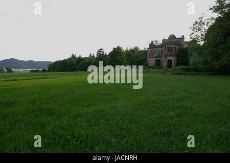 Verfallenen Villa, Poltalloch, Kilmartin, Schottland Stockfoto