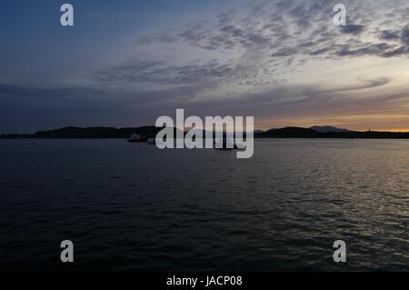 Am späten Abend Oban, Argyll and Bute, Scotland Stockfoto