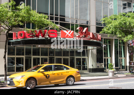 Loews Kino auf West 34th Street, NYC, USA Stockfoto