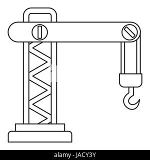 Kran-Symbol. Umriss-Illustration der Kran Vektor Icon für web Stock Vektor