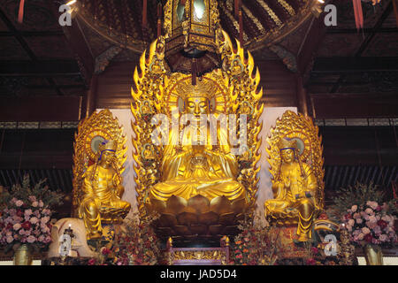 Buddha in der Longhua-Tempel in Shanghai, China Stockfoto