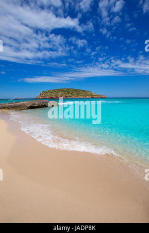 Ibiza Cala Conta Comte Strand in San Jose bei Balearen-Spanien Stockfoto