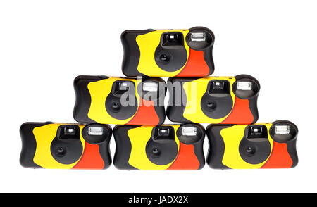 Farbbild einige Einweg-Kompaktkameras Stockfoto