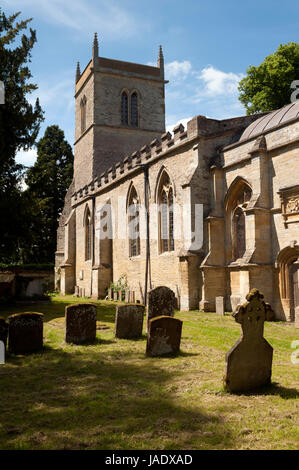 St. Guthlac Kirche, Passenham, Northamptonshire, England, Vereinigtes Königreich Stockfoto