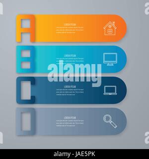 Vektor-Illustration Infografiken vier Optionen. Aktie vector Stock Vektor