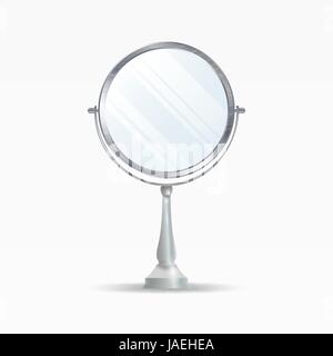 Realistische Spiegel Set Vector. Spiegelrahmen oder Spiegel-Dekor Stock Vektor