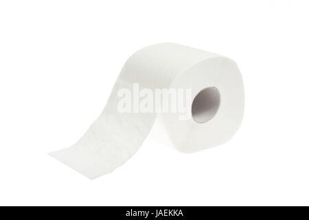Rolle Toilettenpapier Freigestellt Auf Weißem Hintergrund - Rollen von Toilettenpapier isoliert auf weißem Hintergrund Stockfoto