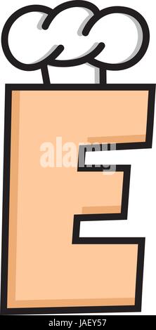 Koch Hut Logo Schriftzug Thema mit Anfangsbuchstaben Stock Vektor