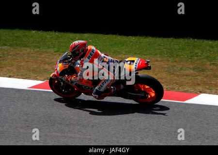 Florenz, Italien. 4. Juni 2017. Marc Marques Reiten der Mugello auf seine MotoGP-Maschine beim italienischen Grand Prix 2017. Bildnachweis: Joseph Suschitzky/Alamy Live-Nachrichten Stockfoto