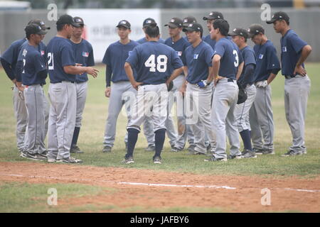 Peking, Peking, China. 5. Juni 2017. Peking, CHINA-5. Juni 2017: (nur zur redaktionellen Verwendung. CHINA HERAUS). Der China Youth Baseball Meisterschaften ist in Peking vom 2. Juni bis 7. Juni 2017 statt. Bildnachweis: SIPA Asien/ZUMA Draht/Alamy Live-Nachrichten Stockfoto