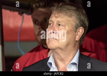 Brondby, Dänemark. 6. Juni 2017. Dänische nationale Fußball-Teamchef Aage Hareide während der Fußball-freundliche zwischen Dänemark und Deutschland in Brondby Stadion gesehen. Bildnachweis: Gonzales Foto/Alamy Live-Nachrichten Stockfoto