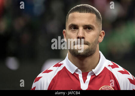 Brondby, Dänemark. 6. Juni 2017. Riza Durmisi Dänemark während der Fußball-freundliche zwischen Dänemark und Deutschland in Brondby Stadion gesehen. Bildnachweis: Gonzales Foto/Alamy Live-Nachrichten Stockfoto