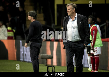 Brondby, Dänemark. 6. Juni 2017. Dänische nationale Fußball-Teamchef Aage Hareide während der Fußball-freundliche zwischen Dänemark und Deutschland in Brondby Stadion gesehen. Bildnachweis: Gonzales Foto/Alamy Live-Nachrichten Stockfoto