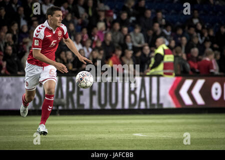 Brondby, Dänemark. 6. Juni 2017. Andreas Christensen (3) von Dänemark während der Fußball-freundliche zwischen Dänemark und Deutschland in Brondby Stadion gesehen. Bildnachweis: Gonzales Foto/Alamy Live-Nachrichten Stockfoto