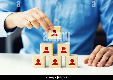 Human Resources und Business-Hierarchie-Konzept Stockfoto