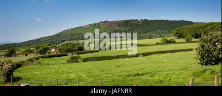 Großbritannien, England, Shropshire, The Wrekin aus kleinen Wenlock, Panorama Stockfoto